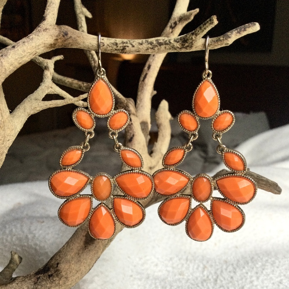 Art Deco faceted bead earrings